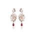 Beautifully Crafted Diamond Pendant Set with Matching Earrings in 18k gold with Certified Diamonds - PD1427P